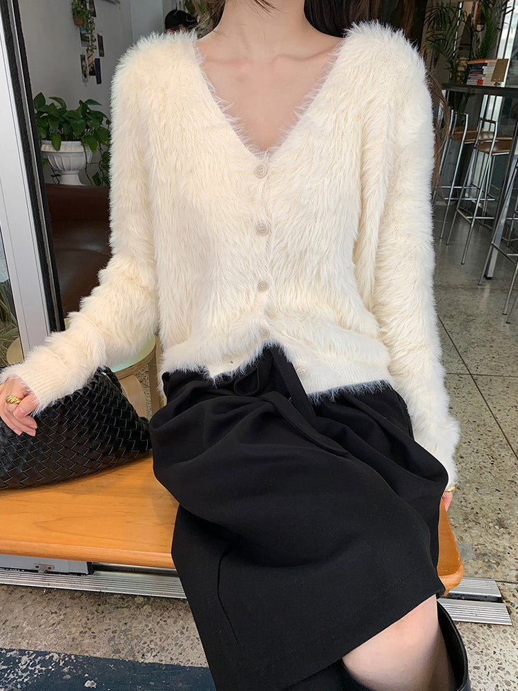 美色親膚毛絨質感外套