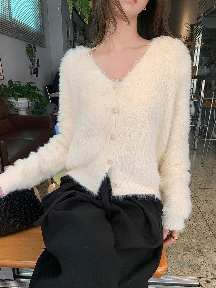 美色親膚毛絨質感外套