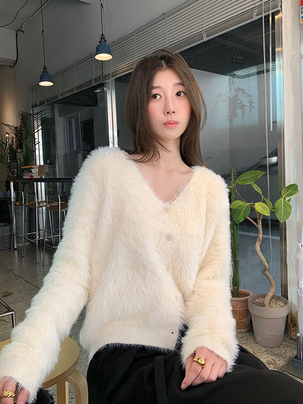 美色親膚毛絨質感外套