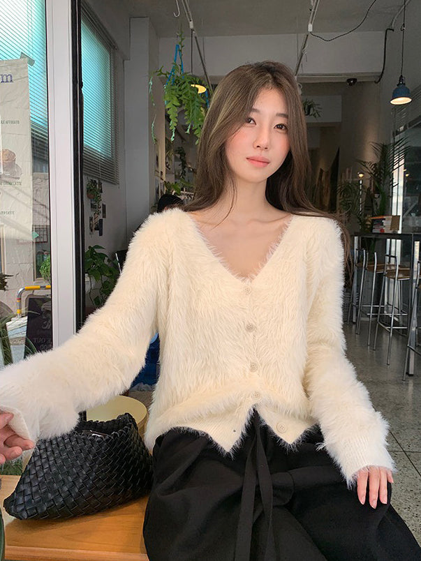 美色親膚毛絨質感外套