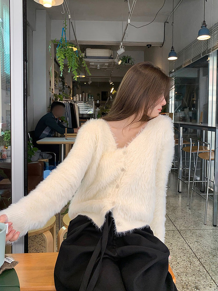 美色親膚毛絨質感外套