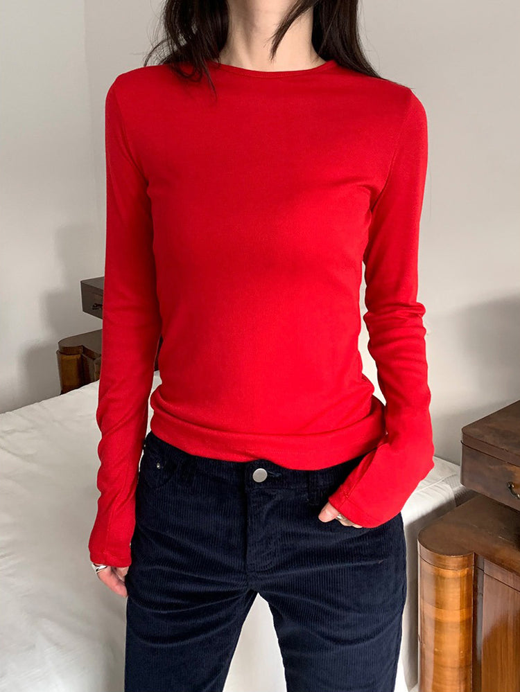 美色基礎圓領上衣