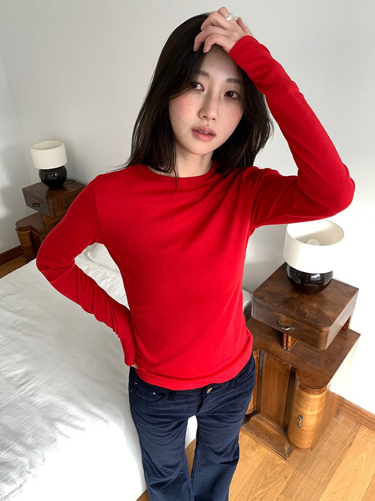 美色基礎圓領上衣