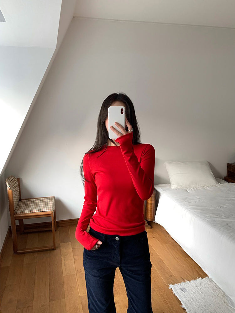 美色基礎圓領上衣