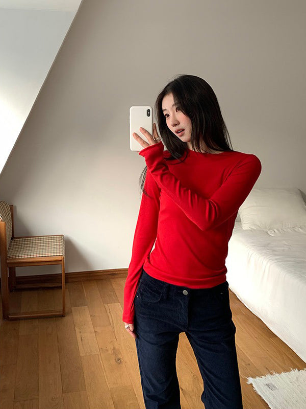 美色基礎圓領上衣