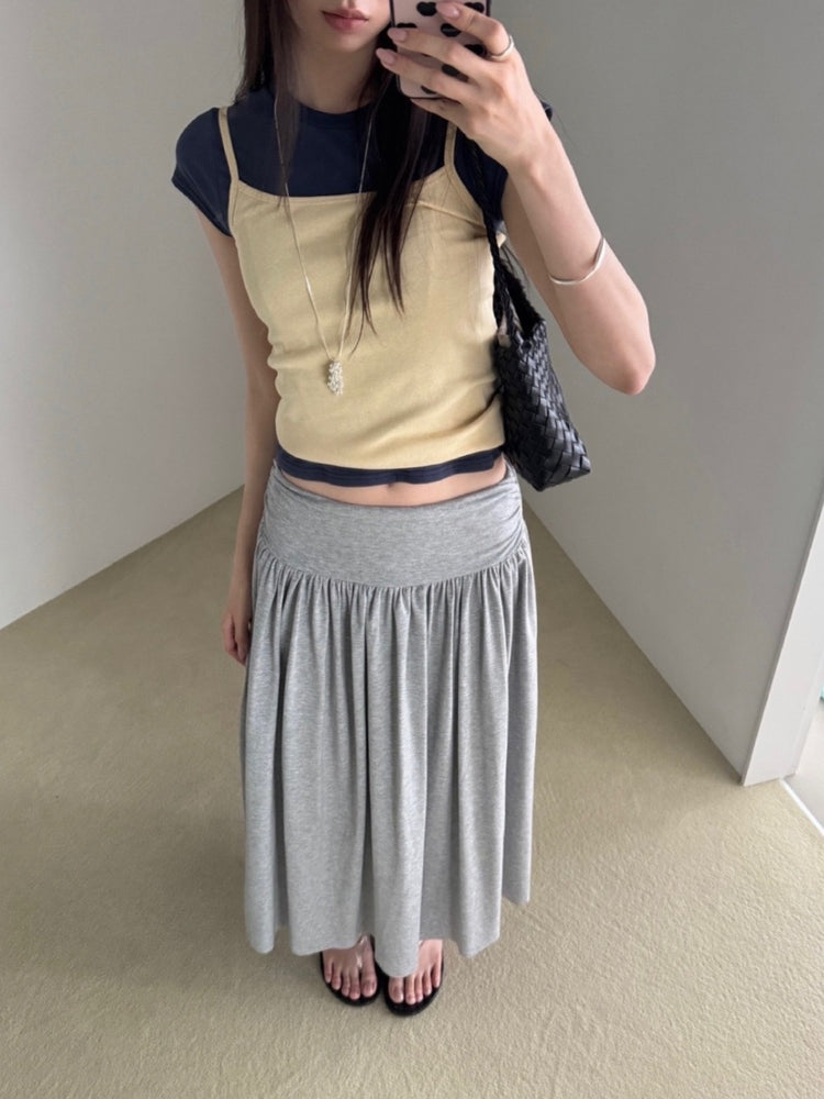 簡約美色修身背心