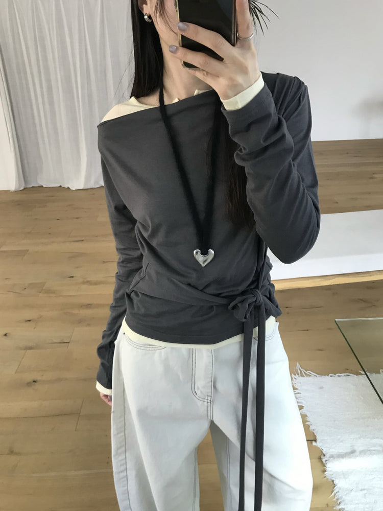 微透美色亨利領修身上衣