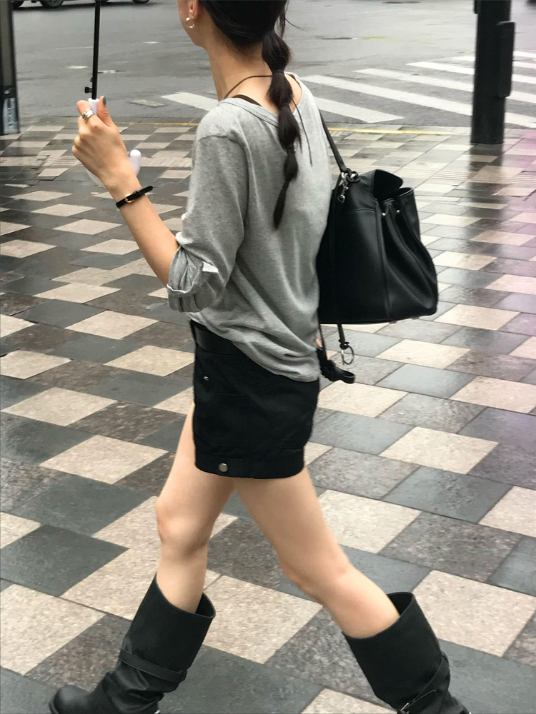 美色亨利領反折袖細節上衣
