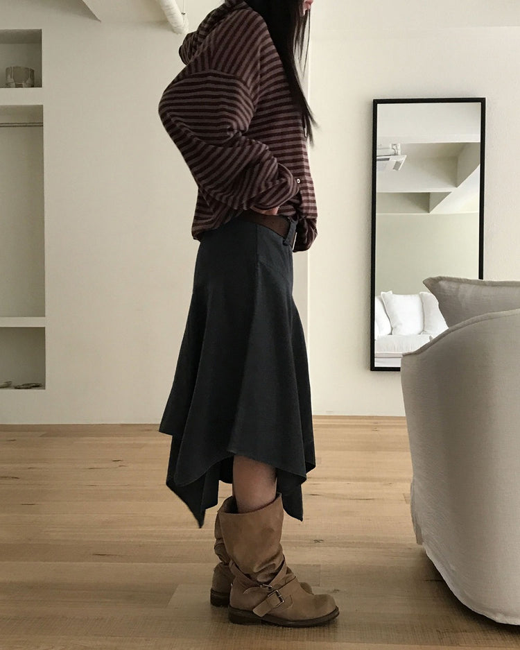 洗水不規則設計感半裙