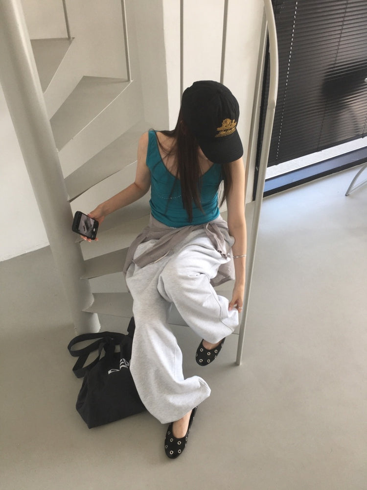 透膚圓領排鈕針織外套