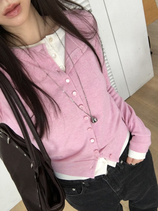 美色排鈕修身上衣