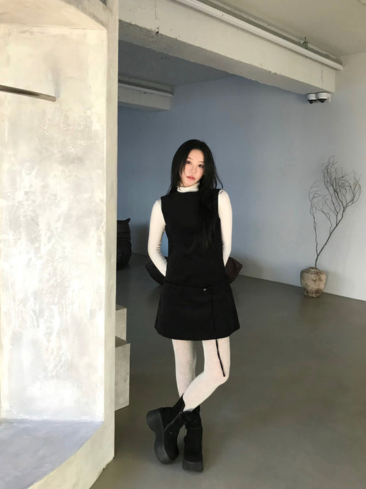 經典極簡腰帶細節連身裙