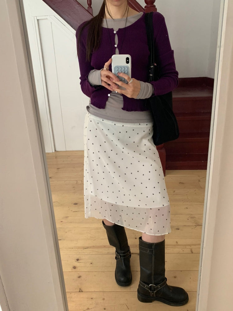 花邊排鈕顯瘦針織外套