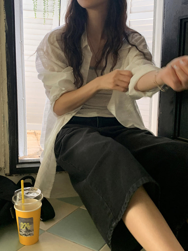 條紋撞色基礎背心