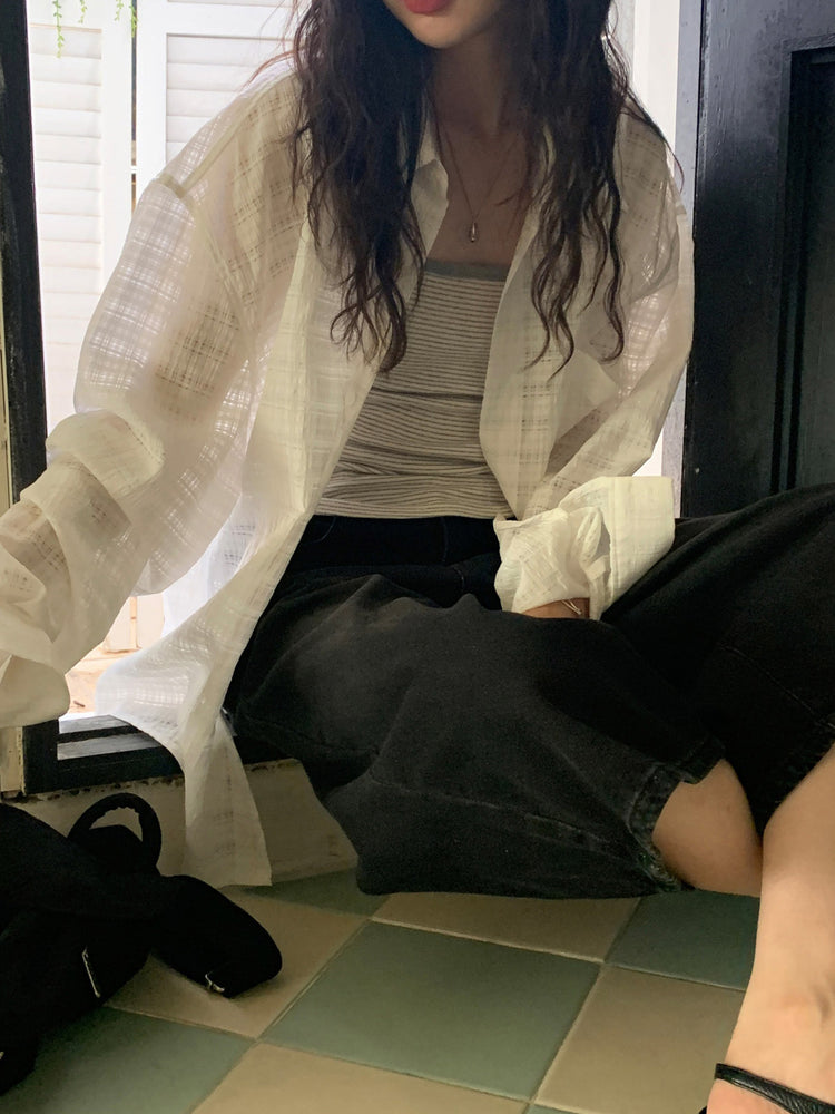 條紋撞色基礎背心