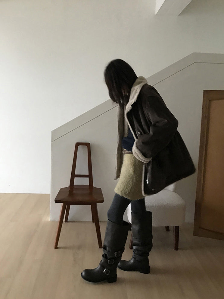 側扣細節率性長靴