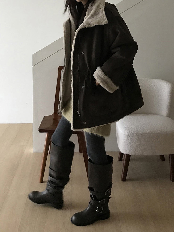 側扣細節率性長靴