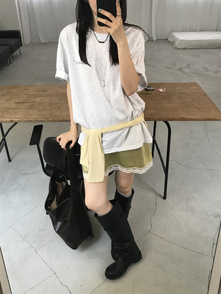 蛋糕圖案印花寬鬆t