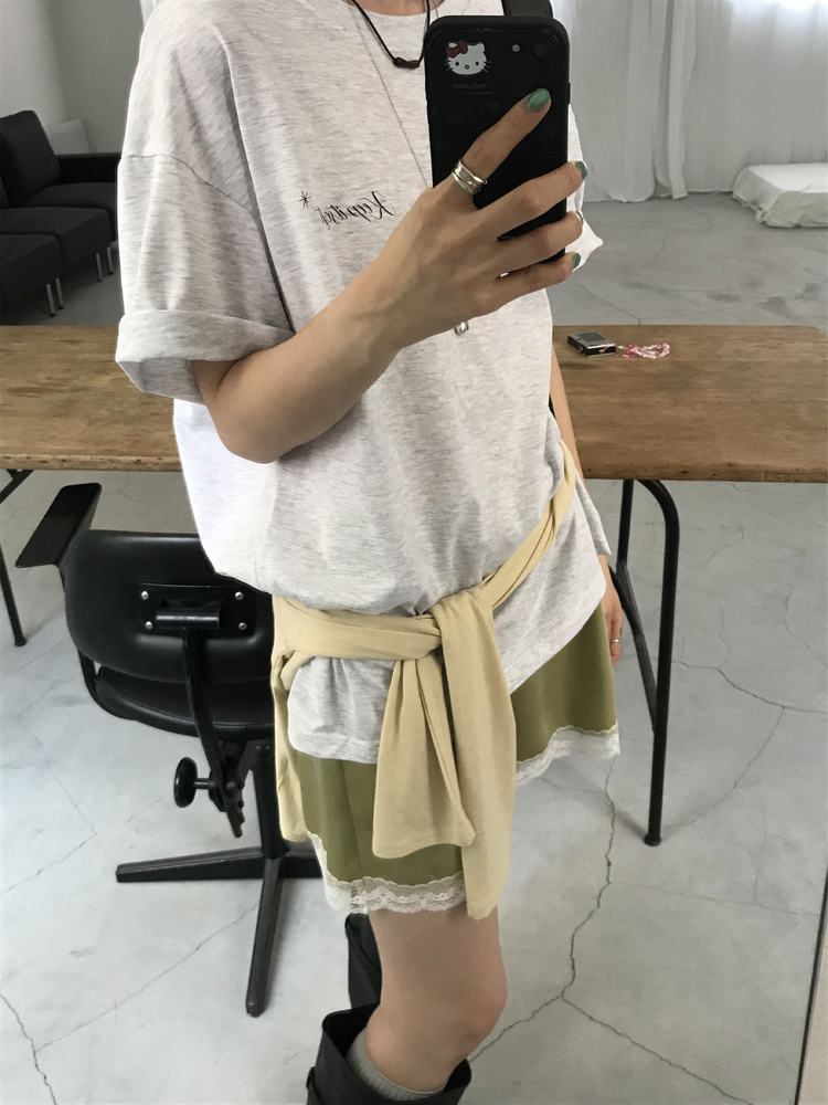 蛋糕圖案印花寬鬆t