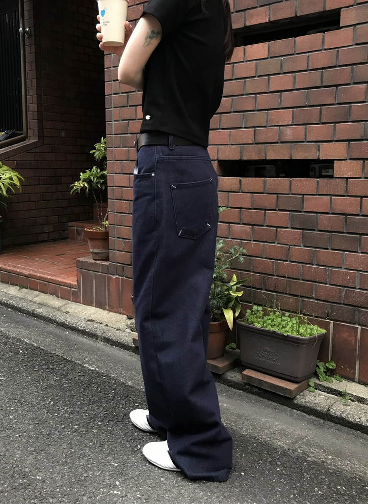 口袋明線細節牛仔褲