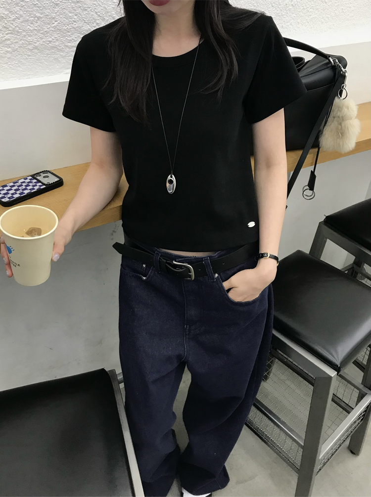 口袋明線細節牛仔褲