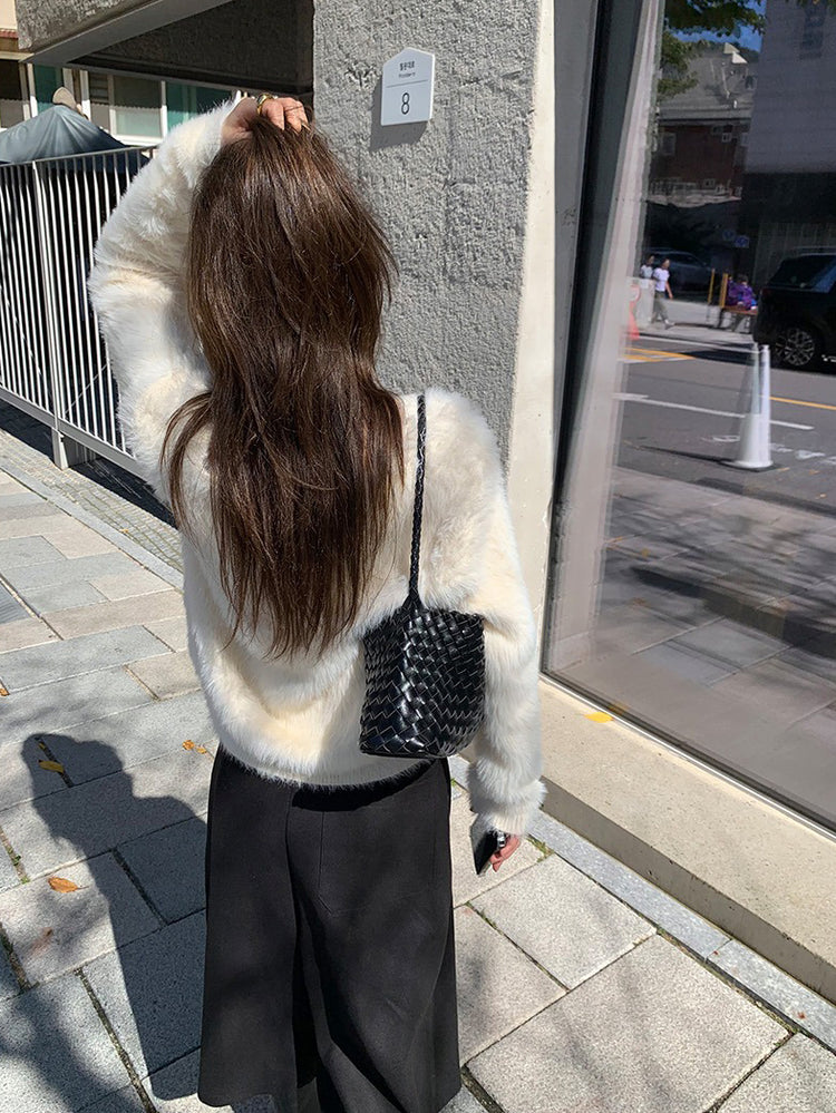 美色親膚毛絨質感外套