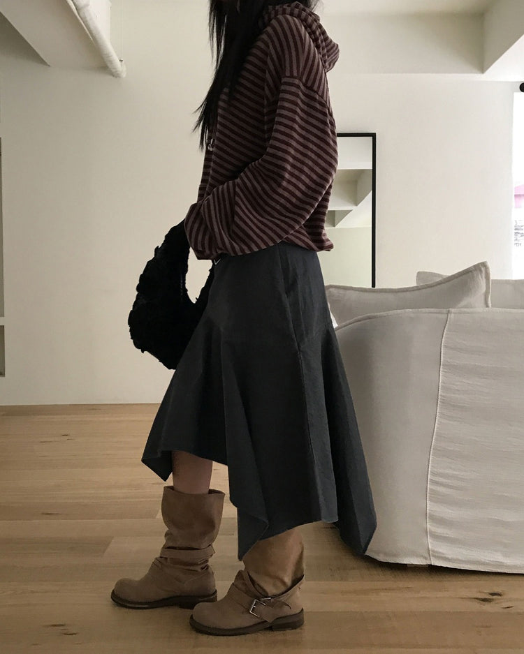 洗水不規則設計感半裙