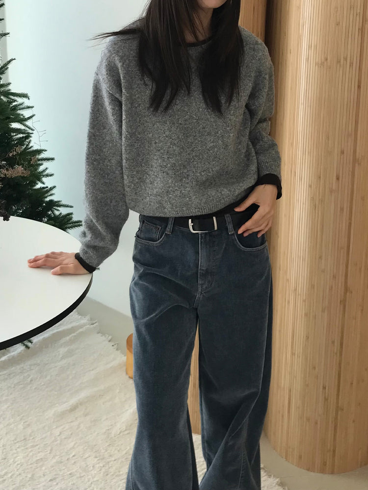 美色燈芯絨質感牛仔褲