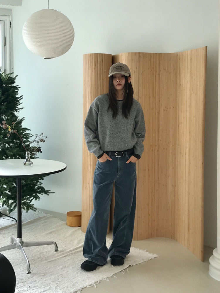 美色燈芯絨質感牛仔褲