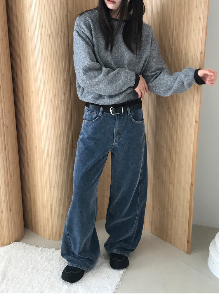 美色燈芯絨質感牛仔褲