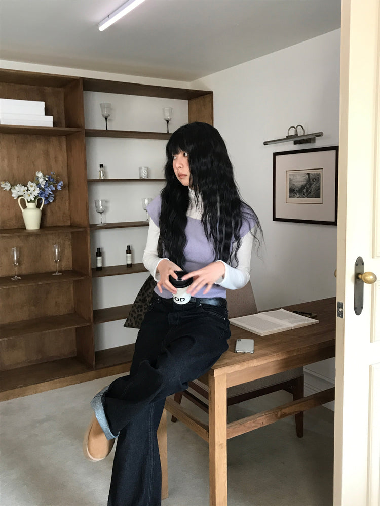 拉克蘭袖弧下擺修身上衣