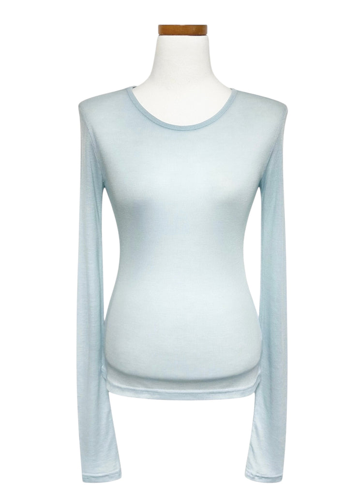 天絲微透基礎修身上衣