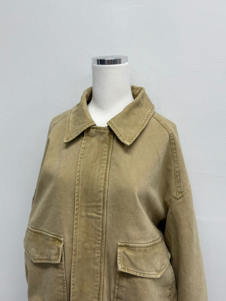 復古水洗感做舊外套