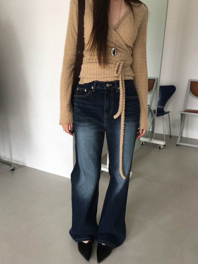 毛絨親膚綁帶細節上衣