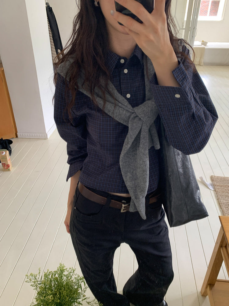 美式合身修腰襯衫