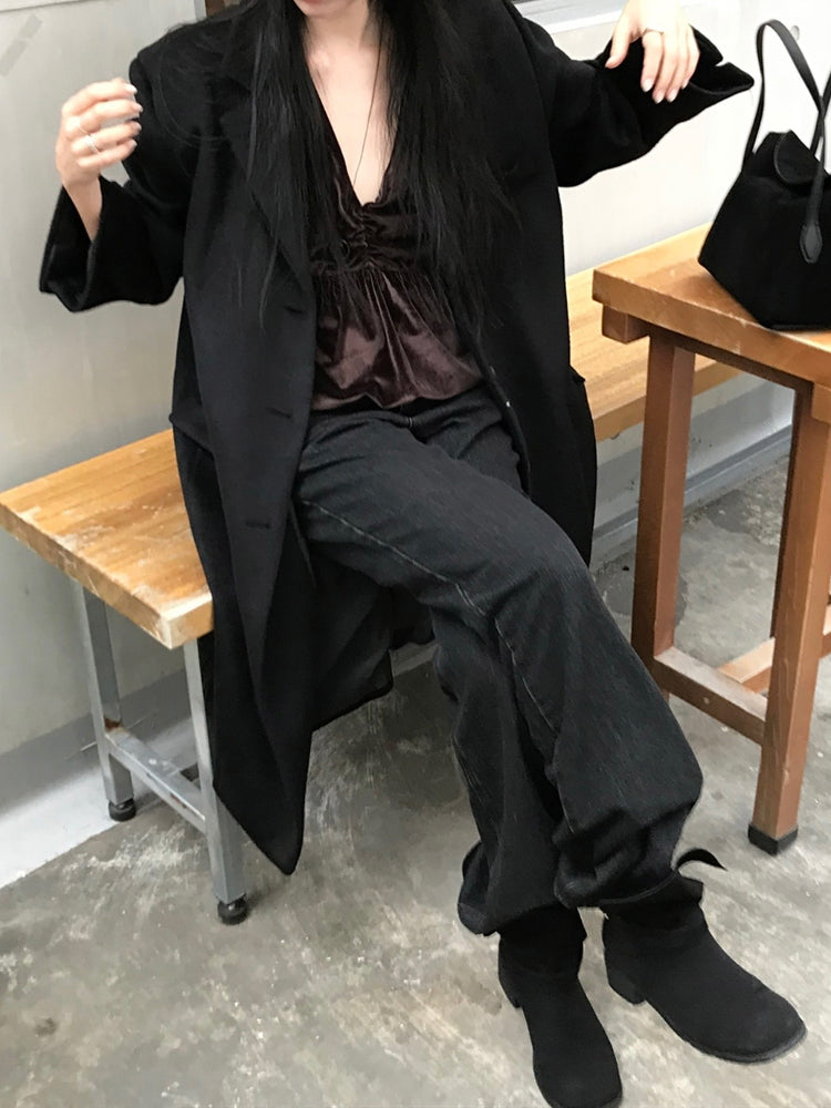 絲絨泡泡下擺背心