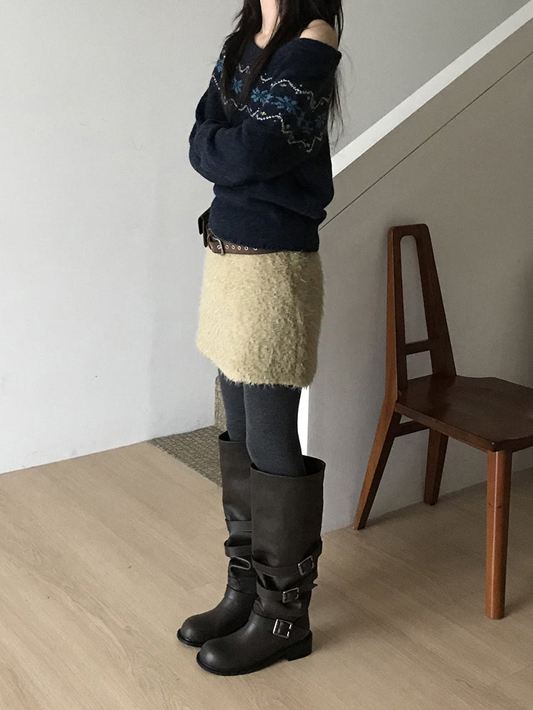 側扣細節率性長靴