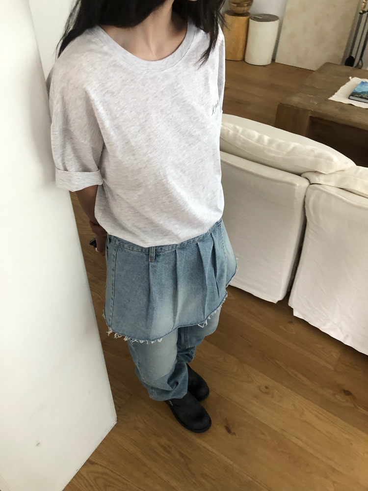 蛋糕圖案印花寬鬆t