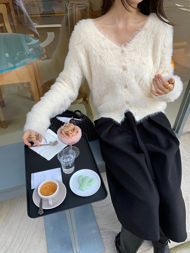 美色親膚毛絨質感外套