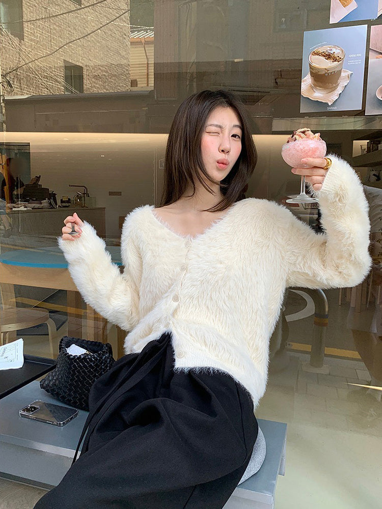 美色親膚毛絨質感外套