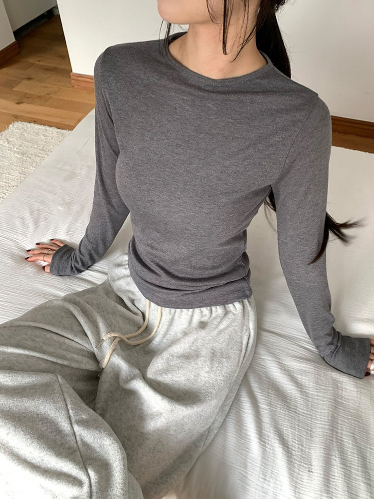 美色基礎圓領上衣