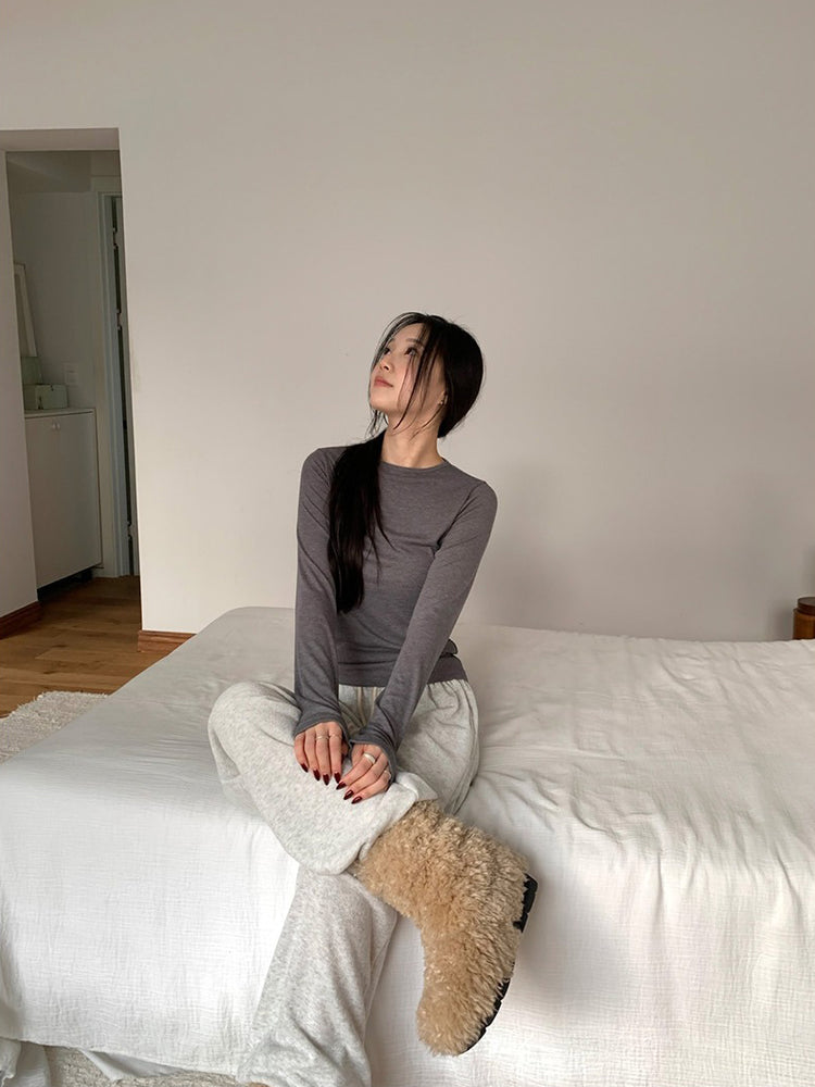 美色基礎圓領上衣