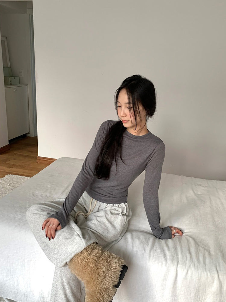 美色基礎圓領上衣