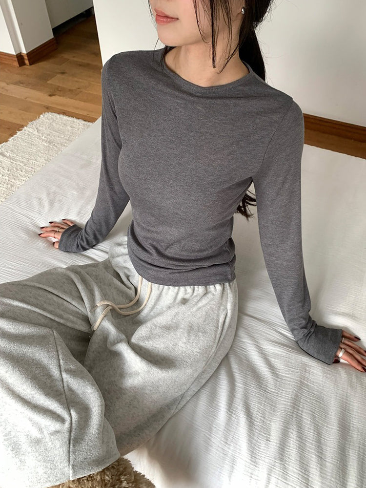 美色基礎圓領上衣