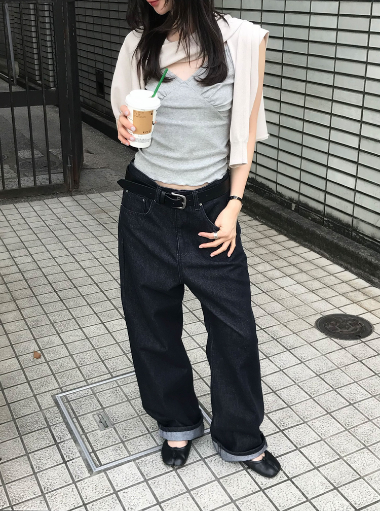 口袋明線細節牛仔褲