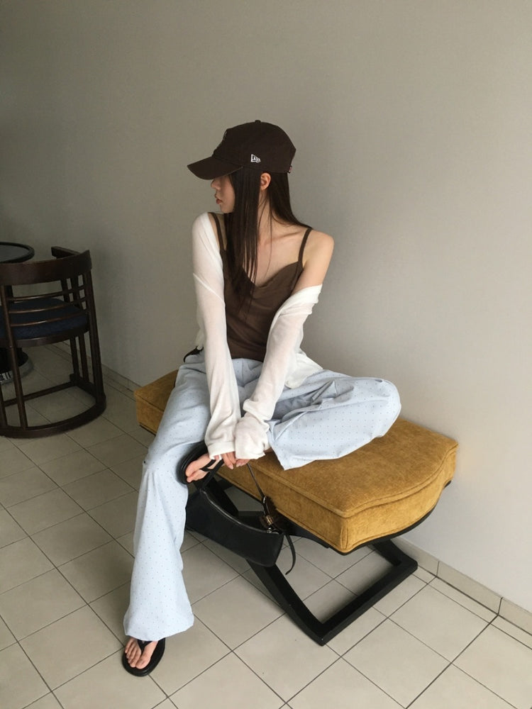 垂領雙層層次感背心