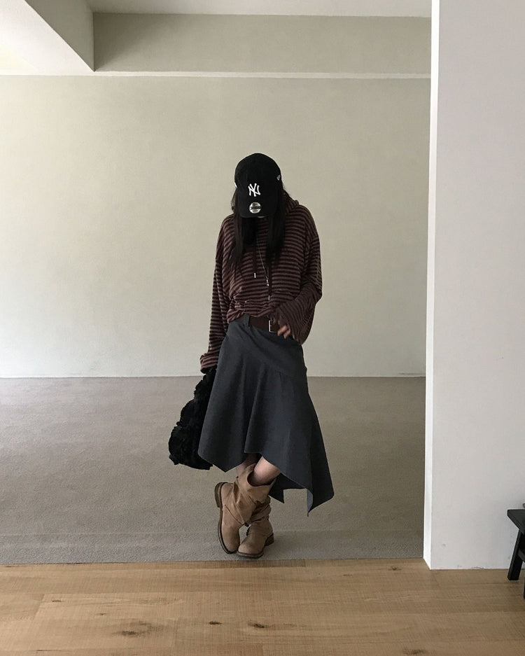 洗水不規則設計感半裙