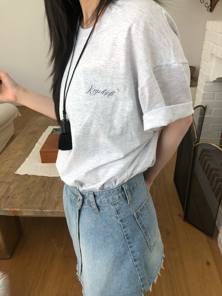 蛋糕圖案印花寬鬆t
