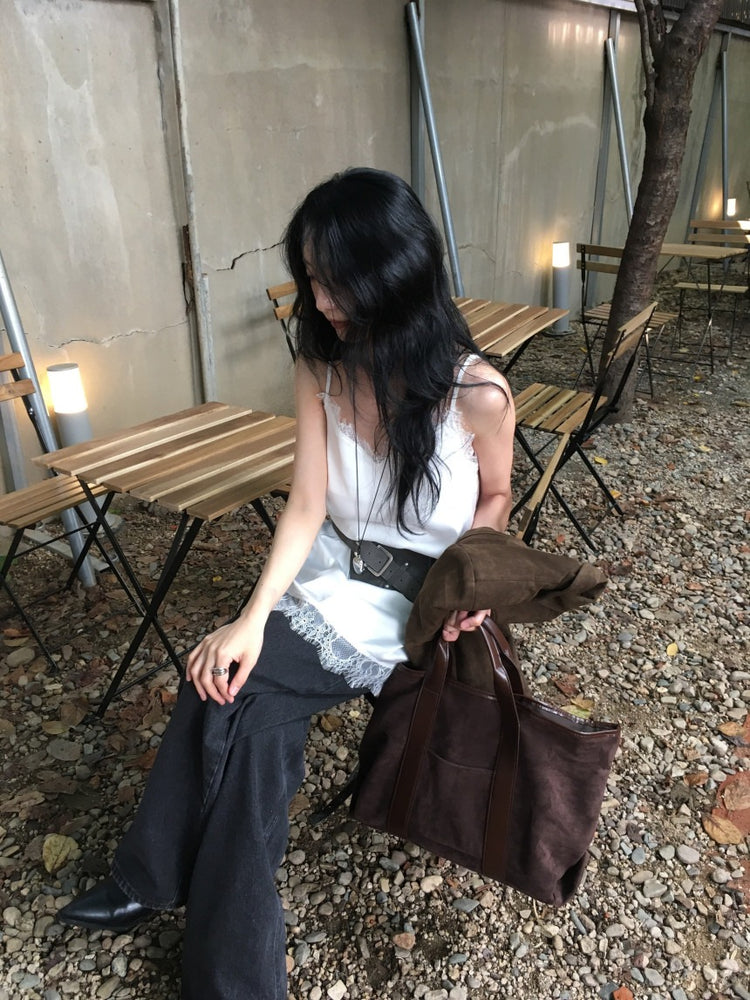 高質蕾絲邊光澤感連身裙