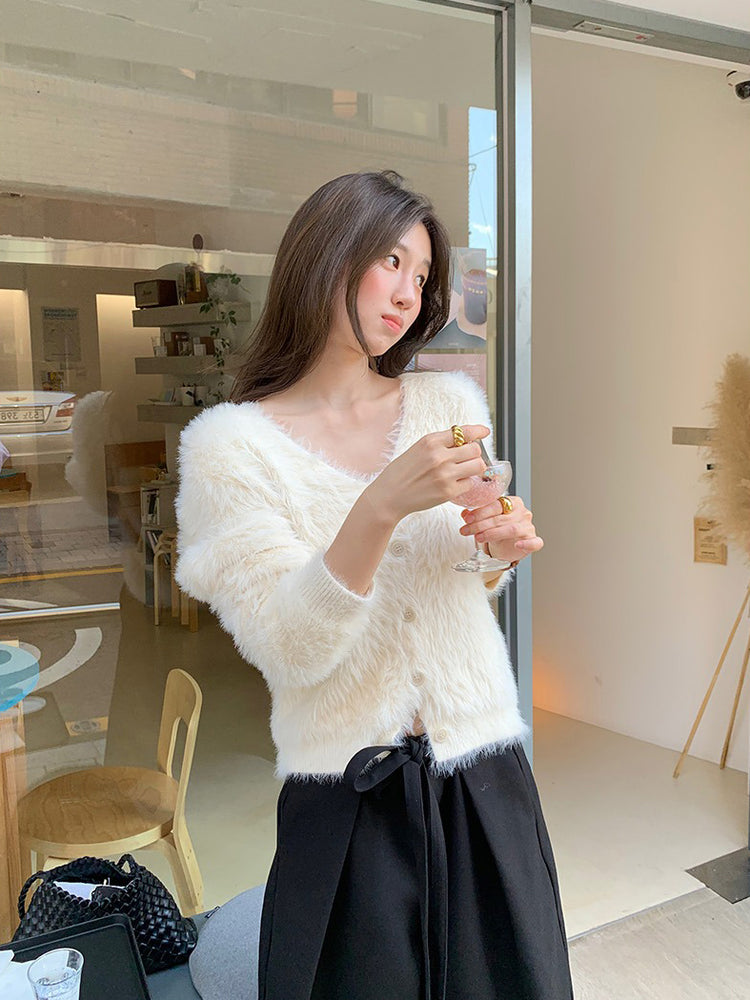 美色親膚毛絨質感外套